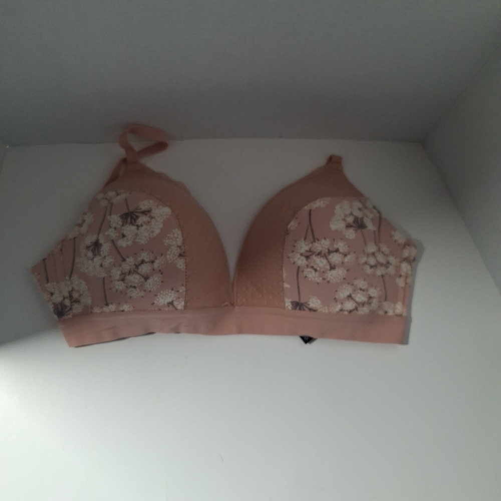 Anne Klein Floral Beige Bralette